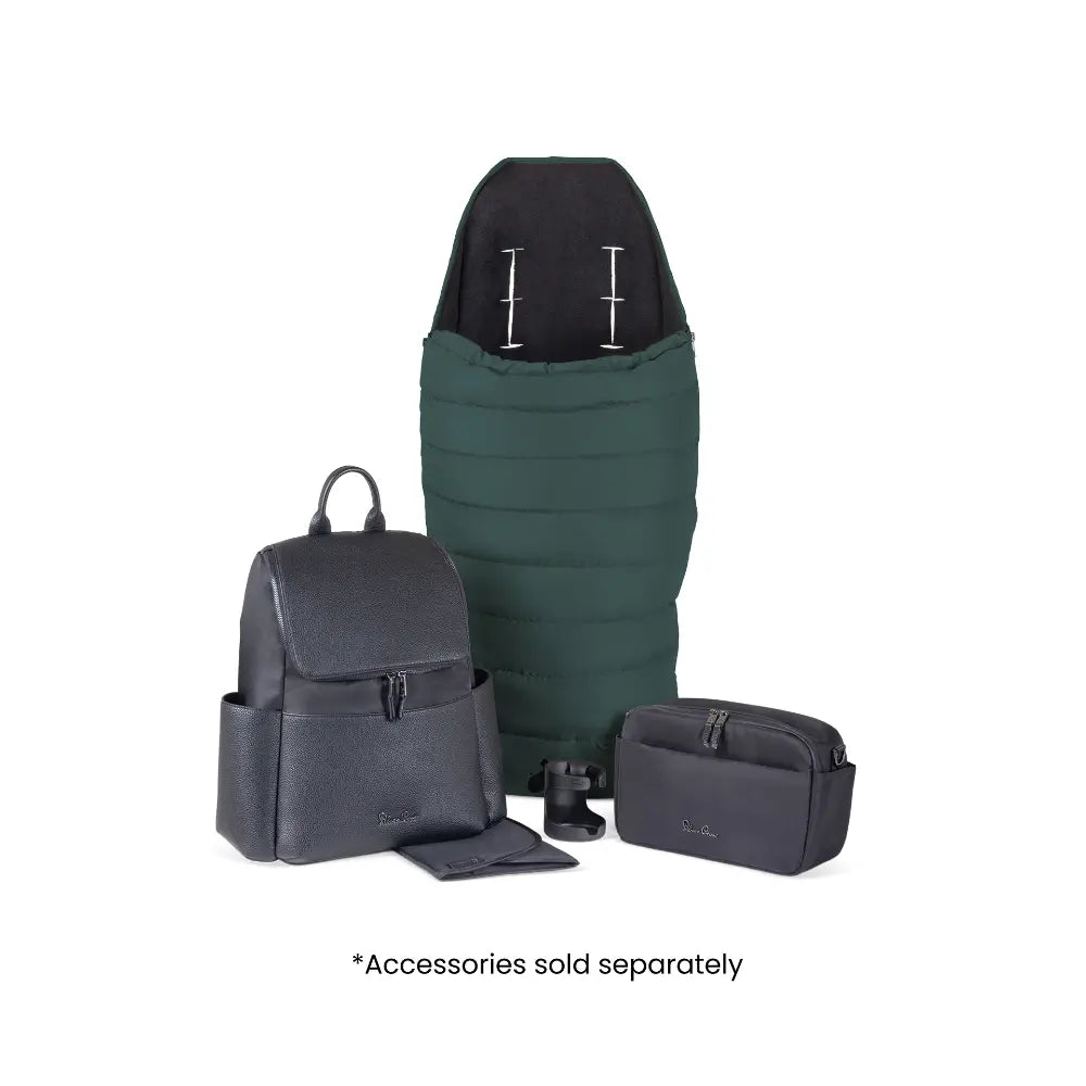 Silver Cross Nia World's Only Aircraft Cabin Approved Stroller in Both Seat & Carrycot Mode|Flat Recline|One Hand Fold|Lightweight & Travel Friendly|Self Standing|0 to 4Y|Upto 22 Kg - Conifer