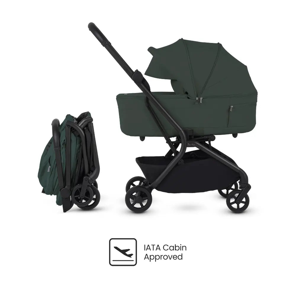Silver Cross Nia World's Only Aircraft Cabin Approved Stroller in Both Seat & Carrycot Mode|Flat Recline|One Hand Fold|Lightweight & Travel Friendly|Self Standing|0 to 4Y|Upto 22 Kg - Conifer
