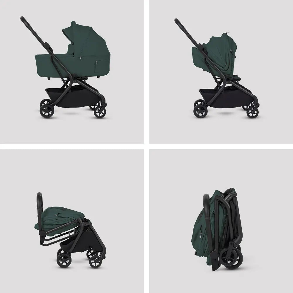 Silver Cross Nia World's Only Aircraft Cabin Approved Stroller in Both Seat & Carrycot Mode|Flat Recline|One Hand Fold|Lightweight & Travel Friendly|Self Standing|0 to 4Y|Upto 22 Kg - Conifer