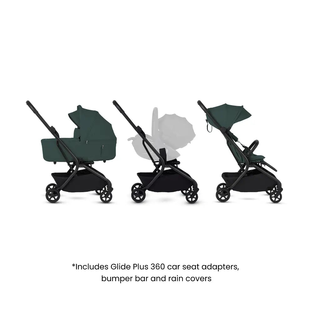 Silver Cross Nia World's Only Aircraft Cabin Approved Stroller in Both Seat & Carrycot Mode|Flat Recline|One Hand Fold|Lightweight & Travel Friendly|Self Standing|0 to 4Y|Upto 22 Kg - Conifer