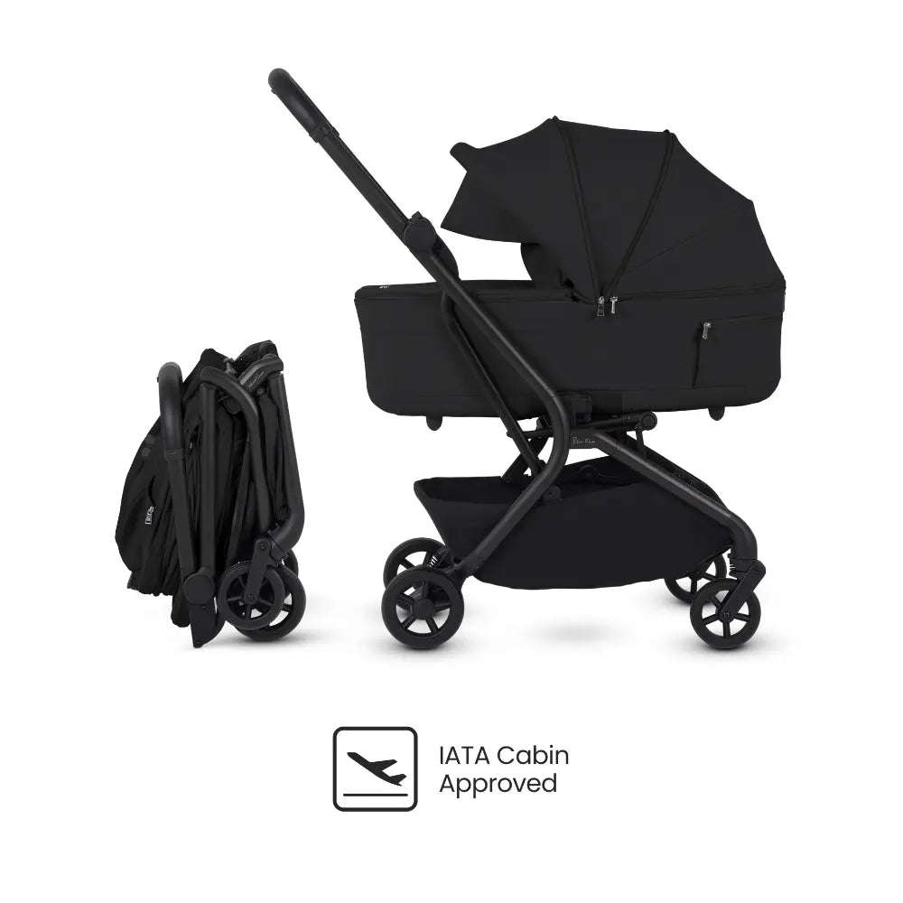 Silver Cross Nia World's Only Aircraft Cabin Approved Stroller in Both Seat & Carrycot Mode|Flat Recline|One Hand Fold|Lightweight & Travel Friendly|Self Standing|0 to 4Y|Upto 22 Kg - Onyx