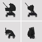 Silver Cross Nia World's Only Aircraft Cabin Approved Stroller in Both Seat & Carrycot Mode|Flat Recline|One Hand Fold|Lightweight & Travel Friendly|Self Standing|0 to 4Y|Upto 22 Kg - Onyx