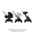 Silver Cross Nia World's Only Aircraft Cabin Approved Stroller in Both Seat & Carrycot Mode|Flat Recline|One Hand Fold|Lightweight & Travel Friendly|Self Standing|0 to 4Y|Upto 22 Kg - Onyx