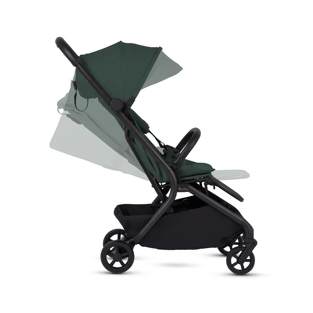 Silver Cross Nia World's Only Aircraft Cabin Approved Stroller in Both Seat & Carrycot Mode|Flat Recline|One Hand Fold|Lightweight & Travel Friendly|Self Standing|0 to 4Y|Upto 22 Kg - Conifer