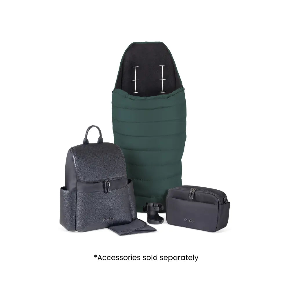 Silver Cross Nia World's Only Aircraft Cabin Approved Stroller in Both Seat & Carrycot Mode|Flat Recline|One Hand Fold|Lightweight & Travel Friendly|Self Standing|0 to 4Y|Upto 22 Kg - Conifer