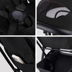 Silver Cross Nia World's Only Aircraft Cabin Approved Stroller in Both Seat & Carrycot Mode|Flat Recline|One Hand Fold|Lightweight & Travel Friendly|Self Standing|0 to 4Y|Upto 22 Kg - Onyx