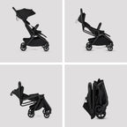 Silver Cross Nia World's Only Aircraft Cabin Approved Stroller in Both Seat & Carrycot Mode|Flat Recline|One Hand Fold|Lightweight & Travel Friendly|Self Standing|0 to 4Y|Upto 22 Kg - Onyx