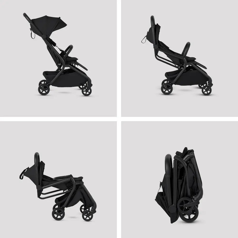 Silver Cross Nia World's Only Aircraft Cabin Approved Stroller in Both Seat & Carrycot Mode|Flat Recline|One Hand Fold|Lightweight & Travel Friendly|Self Standing|0 to 4Y|Upto 22 Kg - Onyx