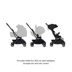 Silver Cross Nia World's Only Aircraft Cabin Approved Stroller in Both Seat & Carrycot Mode|Flat Recline|One Hand Fold|Lightweight & Travel Friendly|Self Standing|0 to 4Y|Upto 22 Kg - Onyx