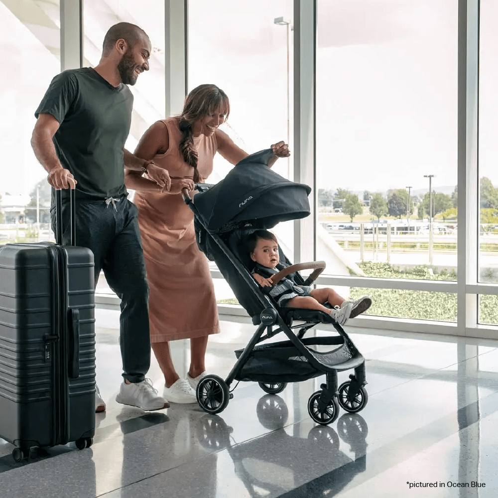 Nuna Trvl Cabin Friendly Stroller|Lightweight|Compact|One-Hand Self-Collapsing Fold|All Wheel Suspension|0 to 4Y (Upto 22Kg) - Biscotti