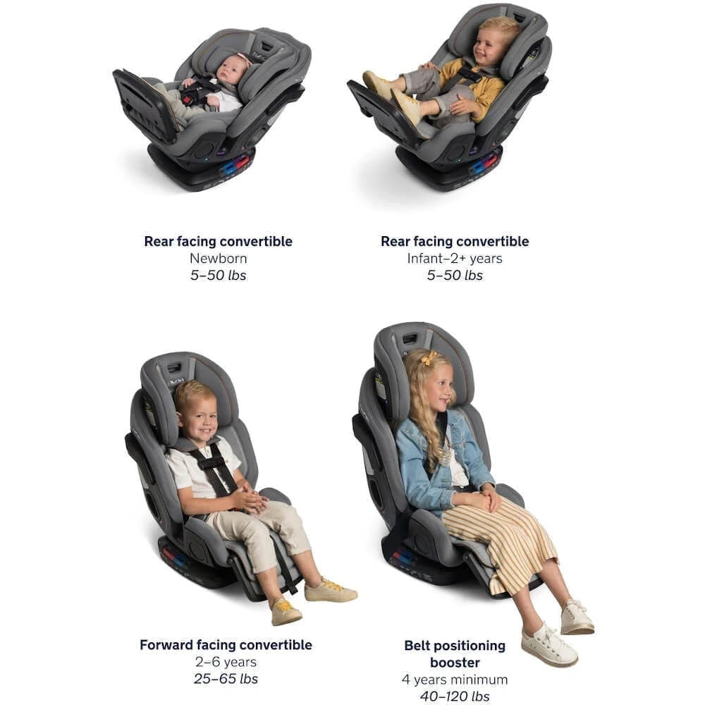 Nuna Exec-Baby Car Seat-Convertible (Front & Rear Facing)-Aeroflex Side Impact Protection System-For 0M+ (Upto 55Kg) - Caviar