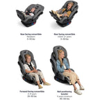 Nuna Exec-Baby Car Seat-Convertible (Front & Rear Facing)-Aeroflex Side Impact Protection System-For 0M+ (Upto 55Kg) - Granite