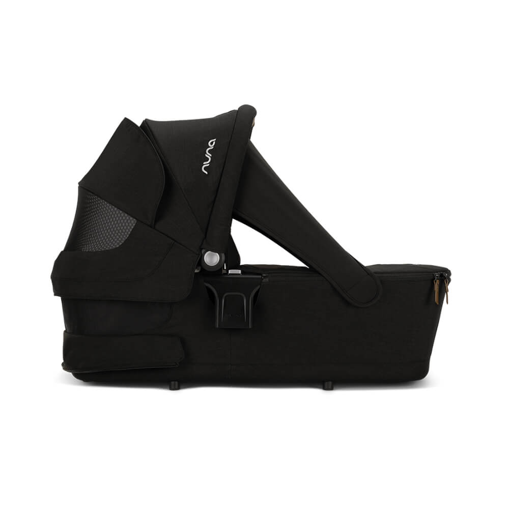 Nuna LYTL Baby Carry Cot|With Dream Drape & Ventilated Mesh Panel|Integrated Release Buttons|Compact & Flat Fold|Includes Rain Cover|Upto 9 Kg-Caviar