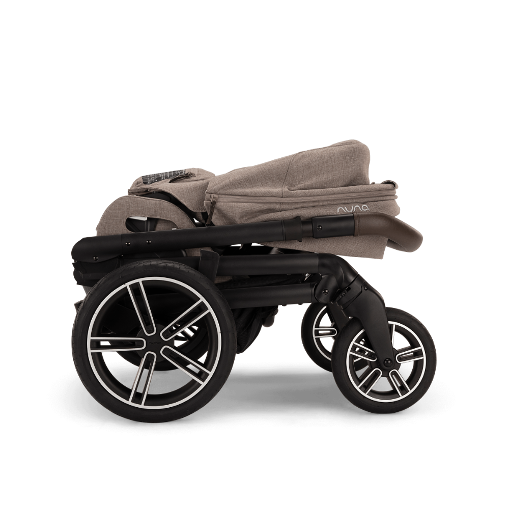Nuna Mixx Next Reversible Seat Stroller with Flat Recline|Height Adjustable Handle Bar|All Terrain|All Wheel Suspension|One Hand Fold|Rain Cover & Post Adaptors|0 to 4Y (Upto 22Kg) - Cedar