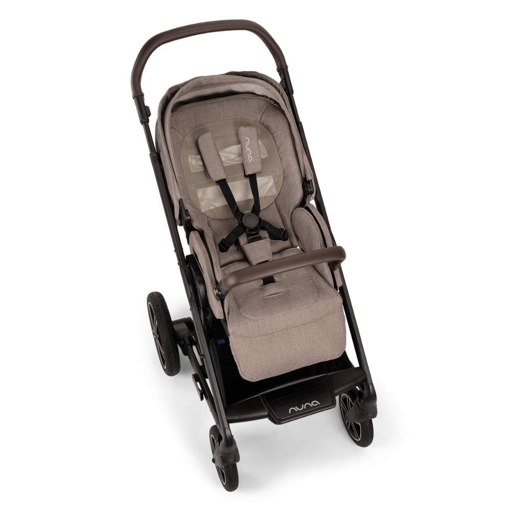 Nuna Mixx Next Reversible Seat Stroller with Flat Recline|Height Adjustable Handle Bar|All Terrain|All Wheel Suspension|One Hand Fold|Rain Cover & Post Adaptors|0 to 4Y (Upto 22Kg) - Cedar