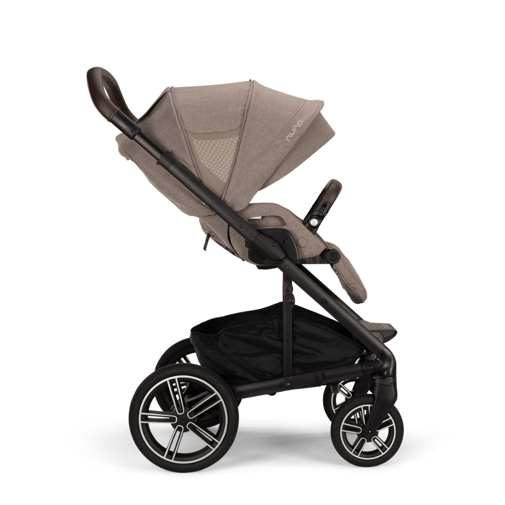 Nuna Mixx Next Reversible Seat Stroller with Flat Recline|Height Adjustable Handle Bar|All Terrain|All Wheel Suspension|One Hand Fold|Rain Cover & Post Adaptors|0 to 4Y (Upto 22Kg) - Cedar