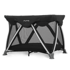 Nuna SENA Aire Travel Cot & Playard-With Triple-Layered Mesh Mattress-360 Degree Airflow-One Hand Fold-Light Weight & Portable-Includes Travel Bag-0 to 3Y-Caviar