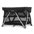 Nuna SENA Aire Travel Cot & Playard-With Triple-Layered Mesh Mattress-360 Degree Airflow-One Hand Fold-Light Weight & Portable-Includes Travel Bag-0 to 3Y-Caviar