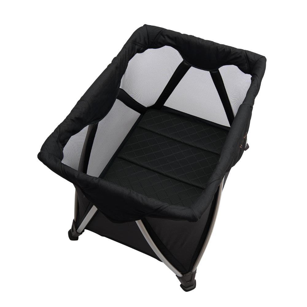 Nuna SENA Aire Travel Cot & Playard-With Triple-Layered Mesh Mattress-360 Degree Airflow-One Hand Fold-Light Weight & Portable-Includes Travel Bag-0 to 3Y - Riveted