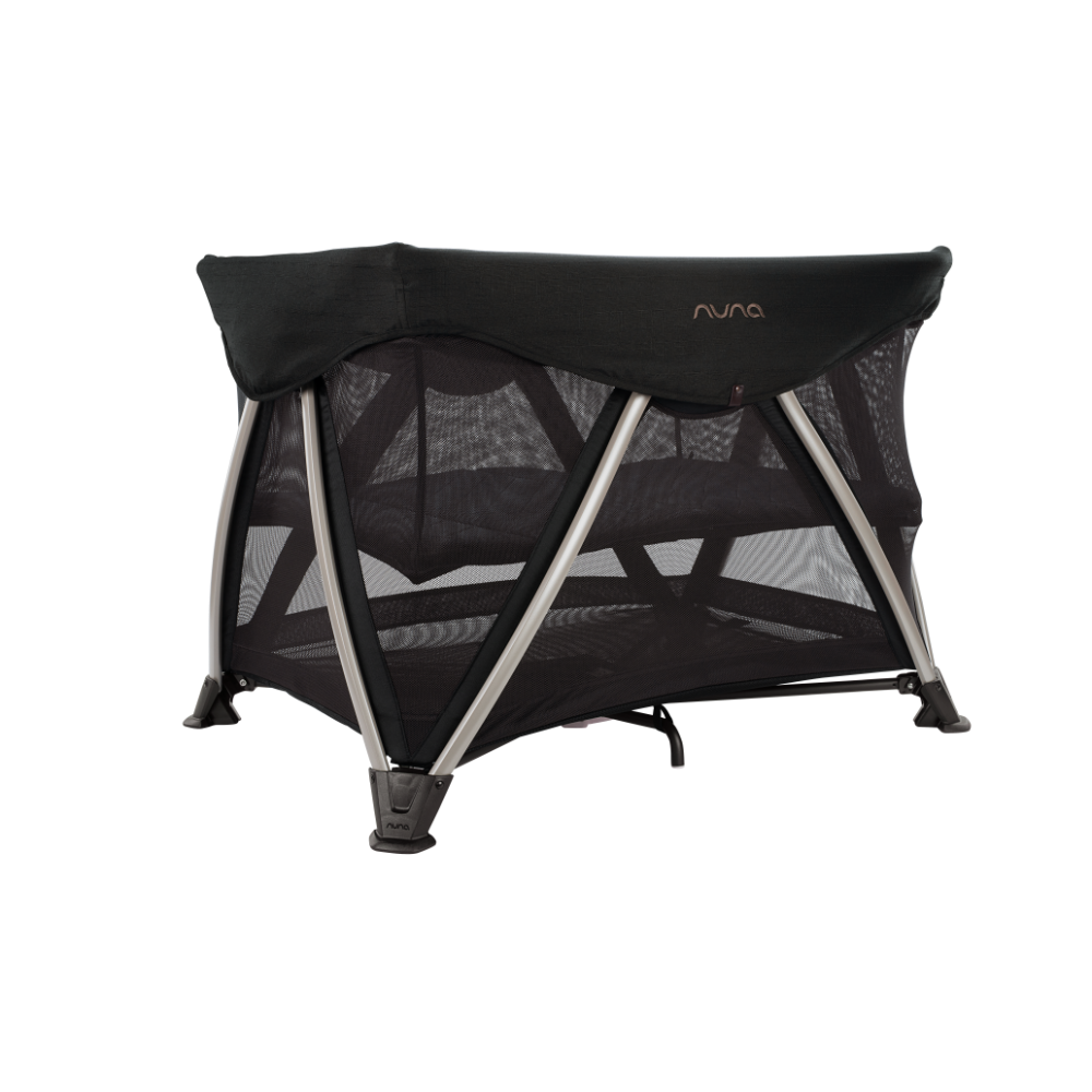 Nuna SENA Aire Travel Cot & Playard-With Triple-Layered Mesh Mattress-360 Degree Airflow-One Hand Fold-Light Weight & Portable-Includes Travel Bag-0 to 3Y - Riveted