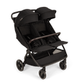 Nuna TRVL Dubl Twin Baby Stroller-Individually Adjustable Near Flat Reclining Seat-One Hand Fold-Large Storage Basket-2 Years Warranty-0 to 4Y (Upto 22 Kg)-Caviar