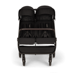 Nuna TRVL Dubl Twin Baby Stroller-Individually Adjustable Near Flat Reclining Seat-One Hand Fold-Large Storage Basket-2 Years Warranty-0 to 4Y (Upto 22 Kg)-Caviar