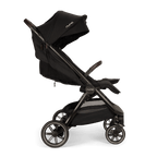 Nuna TRVL Dubl Twin Baby Stroller-Individually Adjustable Near Flat Reclining Seat-One Hand Fold-Large Storage Basket-2 Years Warranty-0 to 4Y (Upto 22 Kg)-Caviar