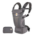 Ergobaby Omni Breeze Baby Carrier - Lightweight Newborn to Toddler Carrier with Breathable Soft Mesh, Enhanced Lumbar Support,  Adjustable Waistbelt & Cross Straps, Privacy Hood, 4 Carry Positions, 3-20Kgs, Birth - 4 Years, Graphite Grey