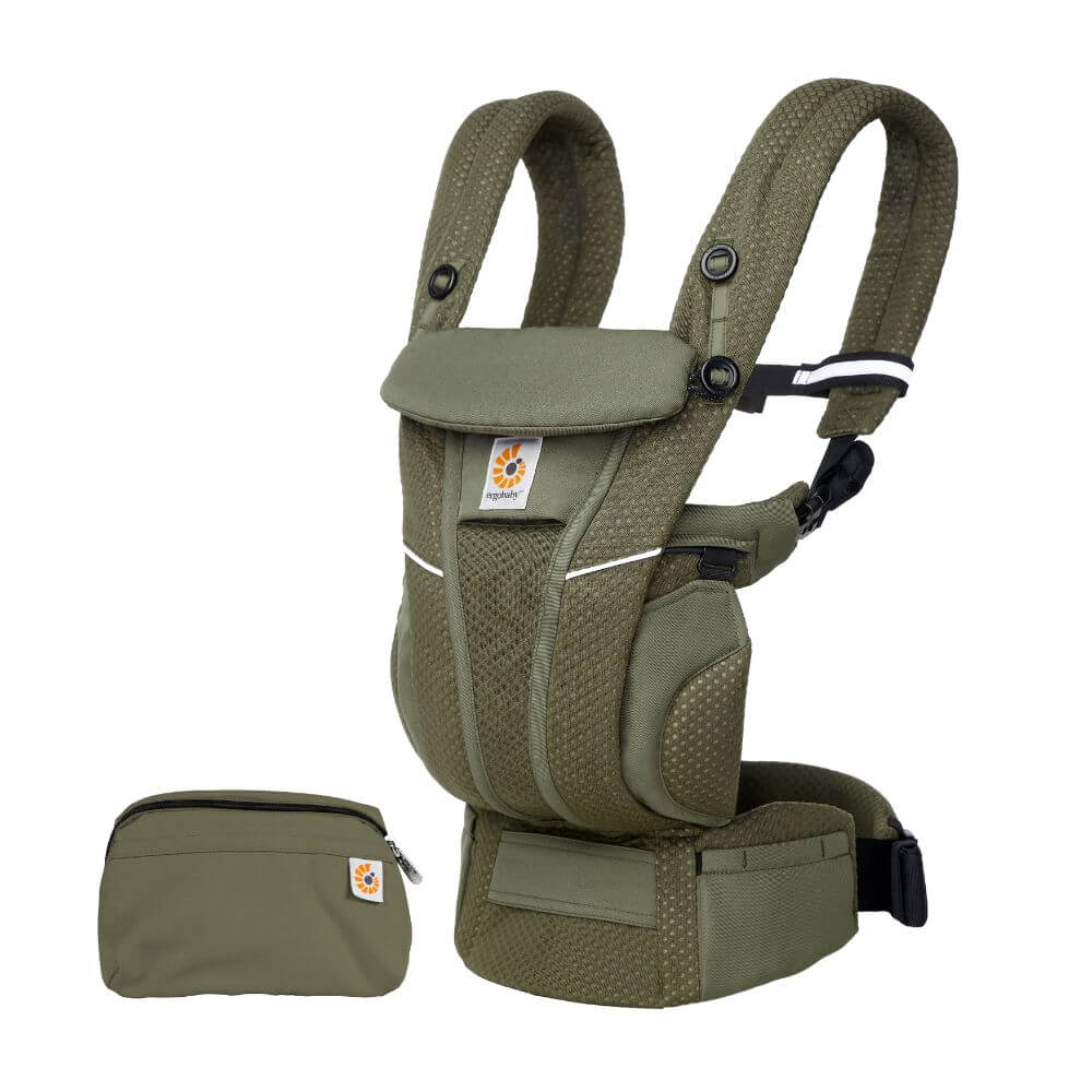 Ergobaby Omni Breeze Baby Carrier - Lightweight Newborn to Toddler Carrier with Breathable Soft Mesh, Enhanced Lumbar Support,  Adjustable Waistbelt & Cross Straps, Privacy Hood, 4 Carry Positions, 3-20Kgs, Birth - 4 Years