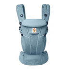 Ergobaby Omni Breeze Baby Carrier - Lightweight Newborn to Toddler Carrier with Breathable Soft Mesh, Enhanced Lumbar Support,  Adjustable Waistbelt & Cross Straps, Privacy Hood, 4 Carry Positions, 3-20Kgs, Birth - 4 Years, Slate Blue