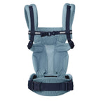 Ergobaby Omni Breeze Baby Carrier - Lightweight Newborn to Toddler Carrier with Breathable Soft Mesh, Enhanced Lumbar Support,  Adjustable Waistbelt & Cross Straps, Privacy Hood, 4 Carry Positions, 3-20Kgs, Birth - 4 Years, Slate Blue