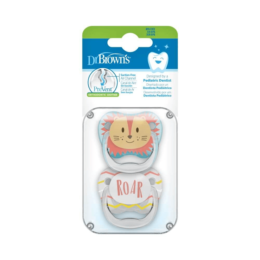 Dr. Brown’s Prevent Printed Shield Soother – Stage 1 (Pack of 2)