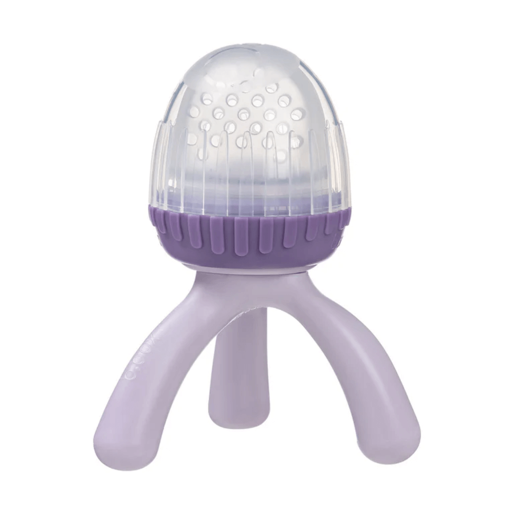 B.Box Silicone Fresh Food Feeder - Ideal for Safe Feeding - Gentle on Gums with Easy to Grip & Hygienic - Peony Purple