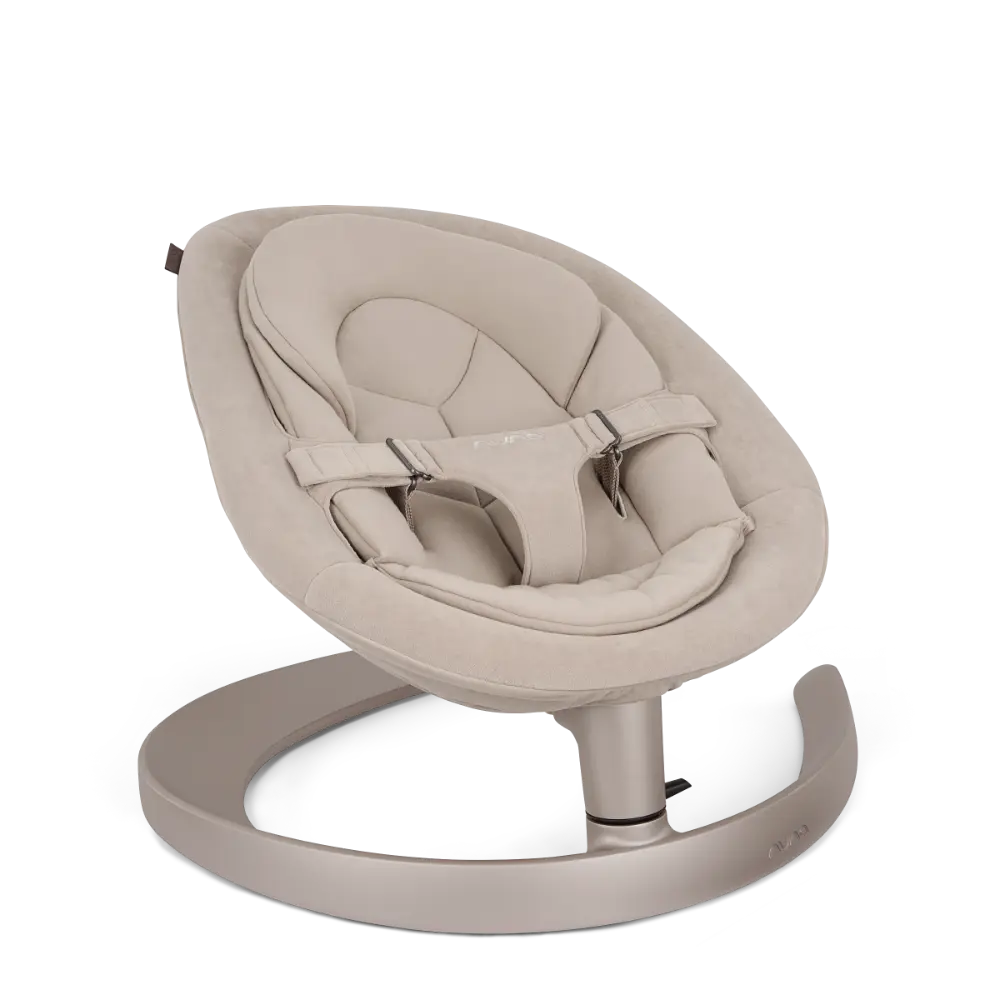Nuna Leaf Grow Baby Bouncer|Sleek Design|Rock Solid Base with Motion Lock|3 Ergonomic Recline Positions|New Born to 60 kg - Chateau