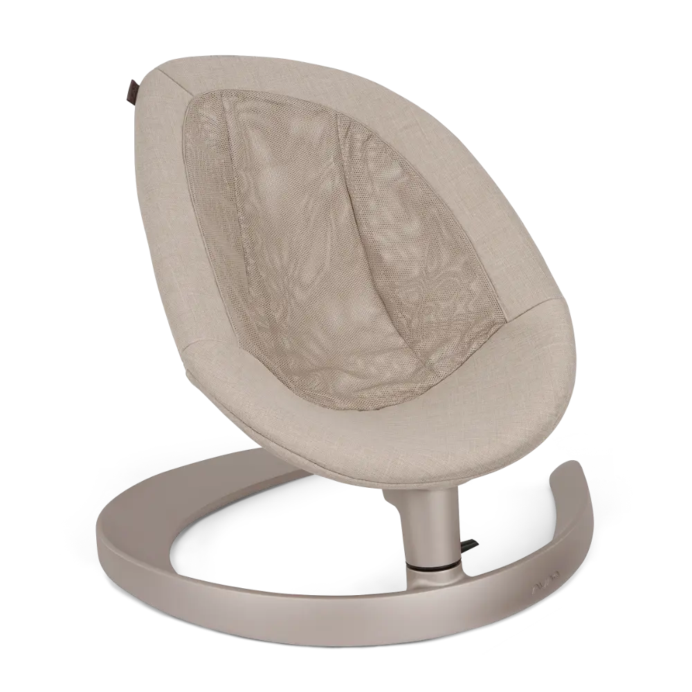Nuna Leaf Grow Baby Bouncer|Sleek Design|Rock Solid Base with Motion Lock|3 Ergonomic Recline Positions|New Born to 60 kg - Chateau