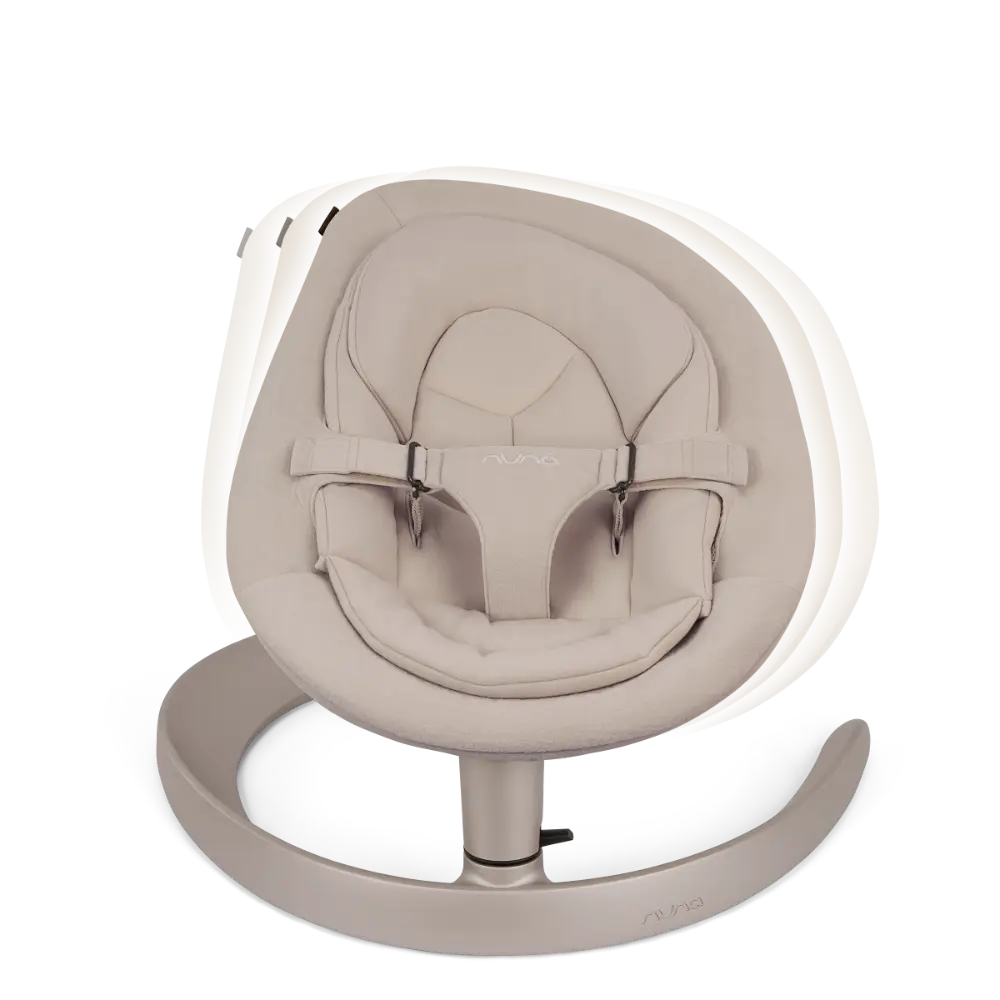 Nuna Leaf Grow Baby Bouncer|Sleek Design|Rock Solid Base with Motion Lock|3 Ergonomic Recline Positions|New Born to 60 kg - Chateau