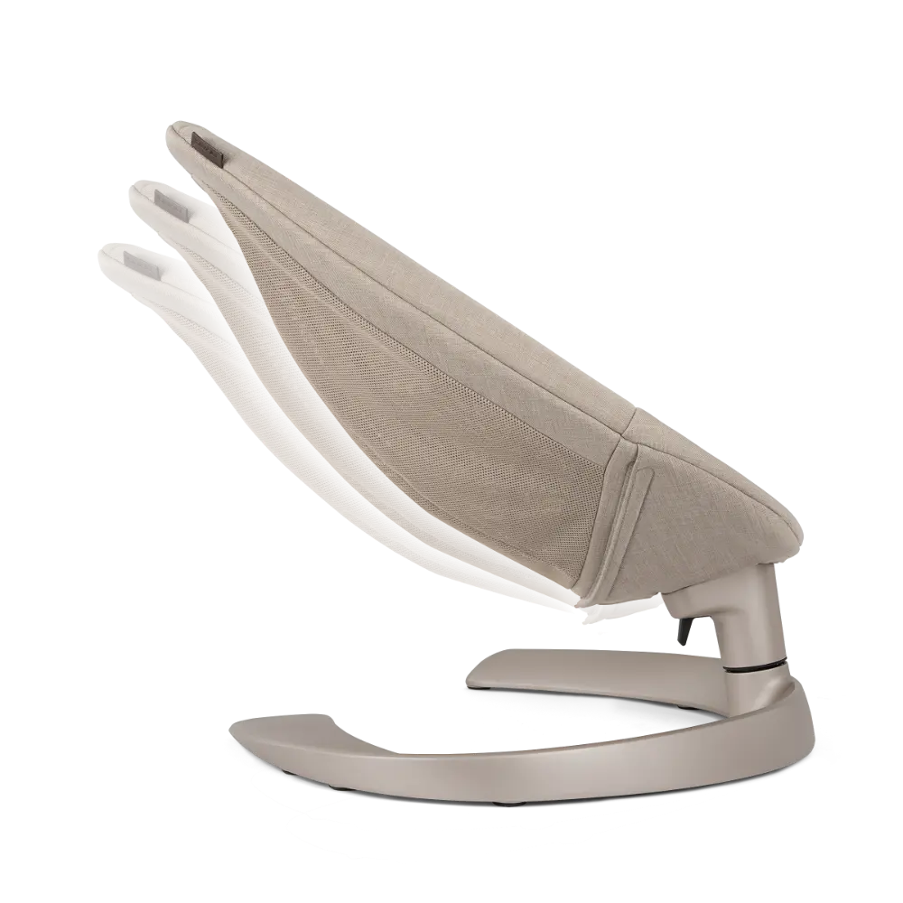 Nuna Leaf Grow Baby Bouncer|Sleek Design|Rock Solid Base with Motion Lock|3 Ergonomic Recline Positions|New Born to 60 kg - Chateau