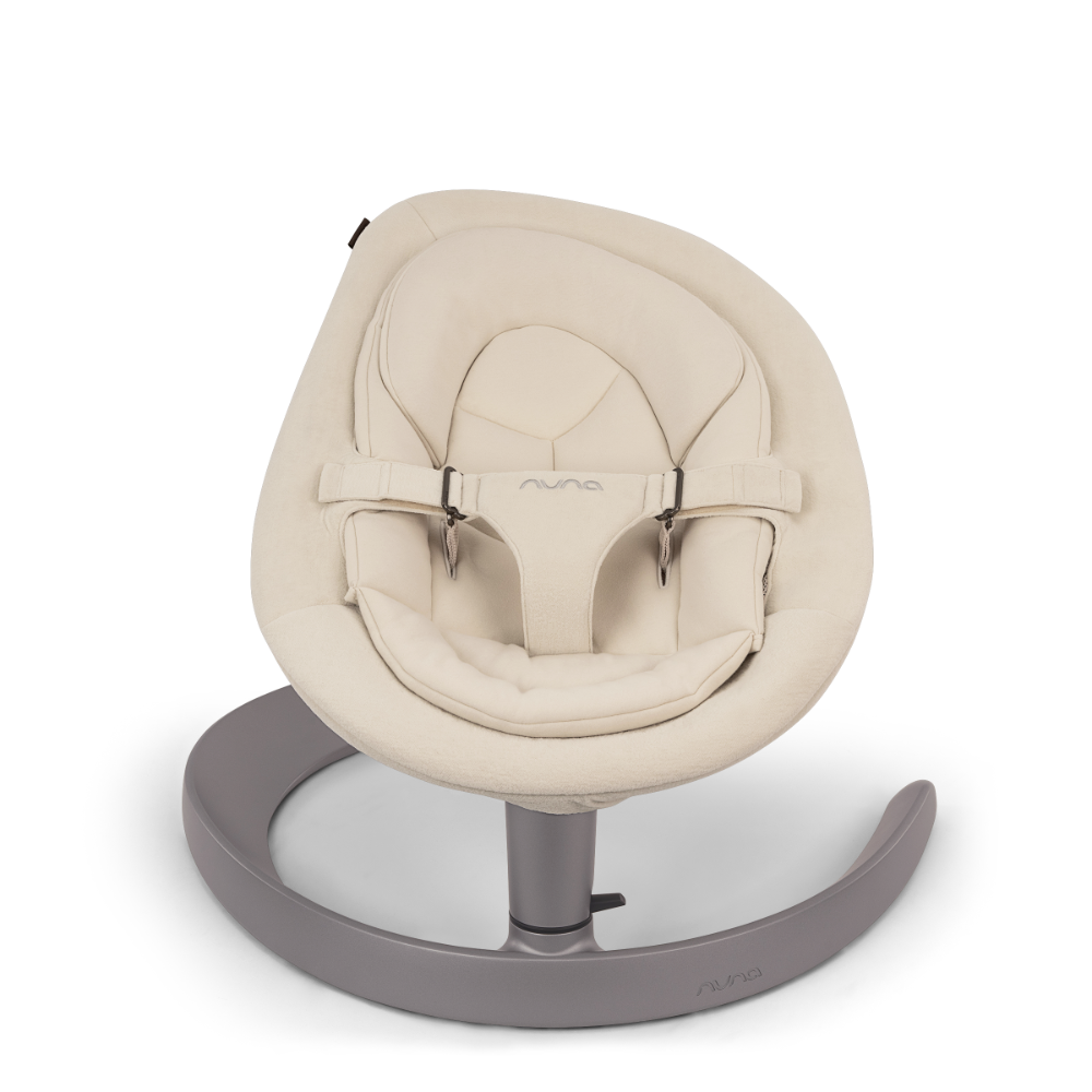 Nuna Leaf Grow Baby Bouncer|Sleek Design|Rock Solid Base with Motion Lock|3 Ergonomic Recline Positions|New Born to 60 kg - Cloud