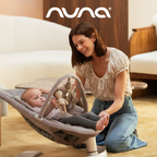 Nuna Leaf Grow Baby Bouncer|Sleek Design|Rock Solid Base with Motion Lock|3 Ergonomic Recline Positions|New Born to 60 kg - Cloud