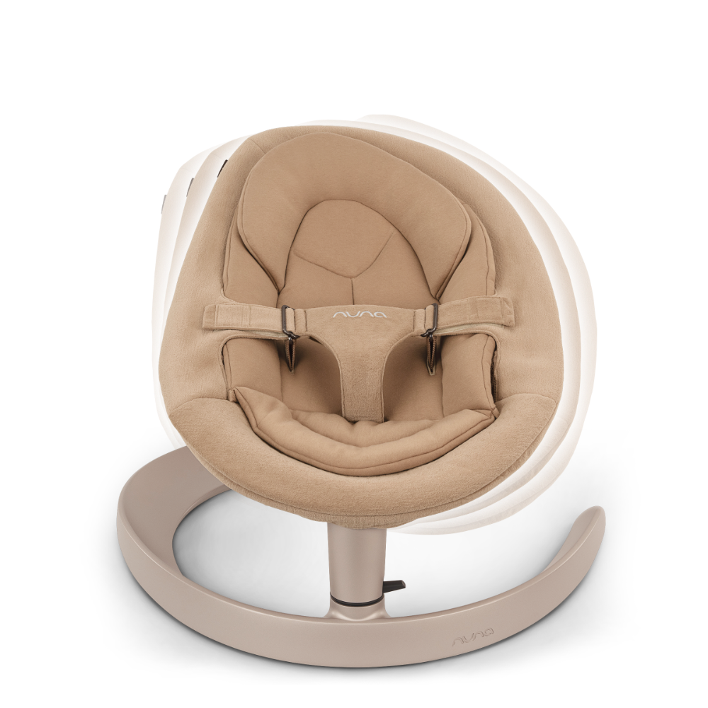 Nuna Leaf Grow Baby Bouncer|Sleek Design|Rock Solid Base with Motion Lock|3 Ergonomic Recline Positions|New Born to 60 kg - Teddy