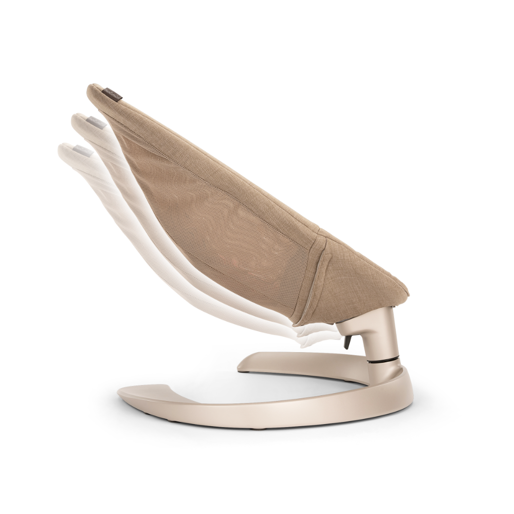 Nuna Leaf Grow Baby Bouncer|Sleek Design|Rock Solid Base with Motion Lock|3 Ergonomic Recline Positions|New Born to 60 kg - Teddy