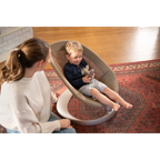 Nuna Leaf Grow Baby Bouncer|Sleek Design|Rock Solid Base with Motion Lock|3 Ergonomic Recline Positions|New Born to 60 kg - Teddy