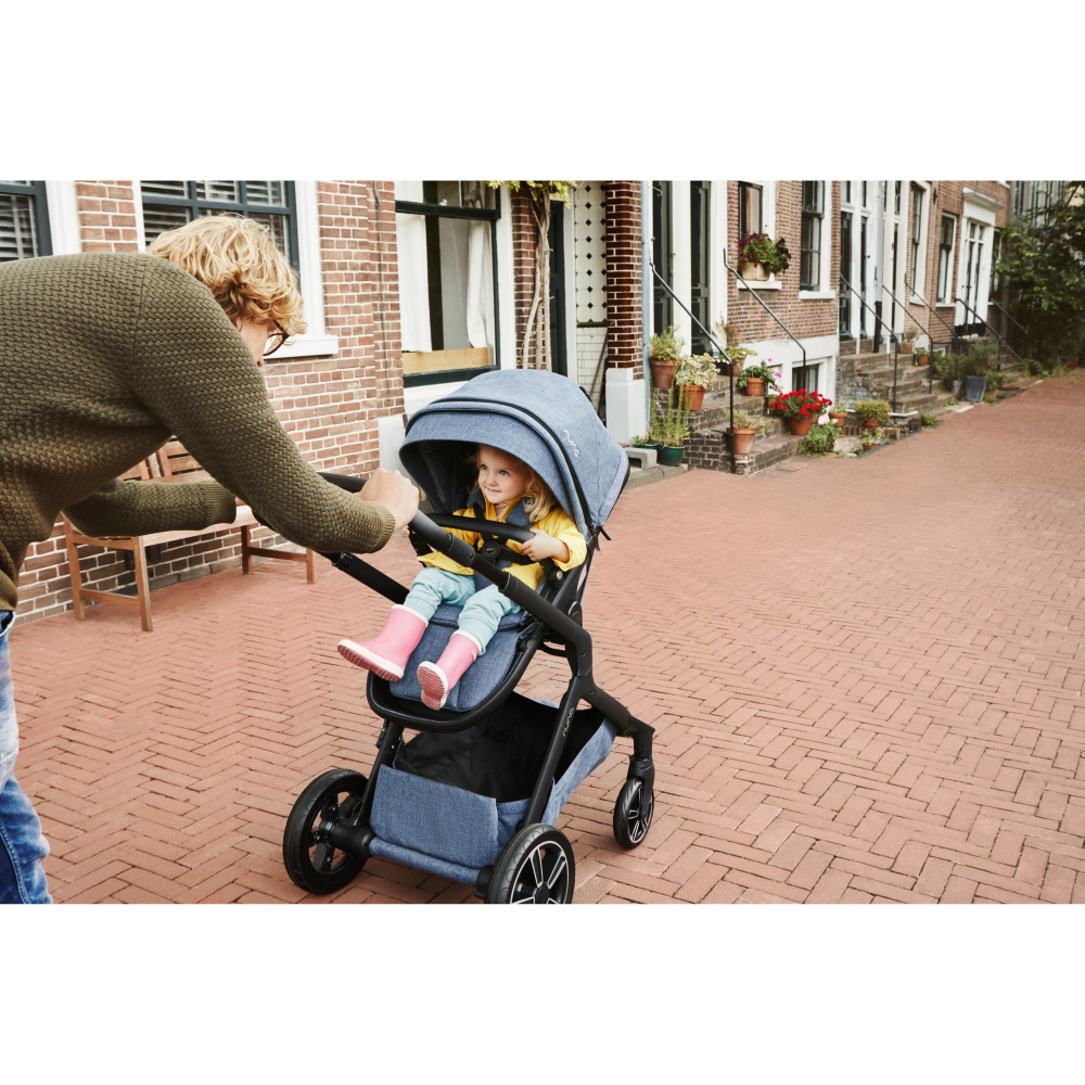 Nuna Demi Grow Baby Stroller - Converts to Double or Twin Stroller-Custom Dual Suspensions-Pram for 6M to 4Y (Upto 22 Kg) - Frost