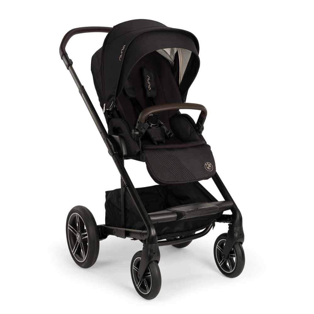 Nuna Mixx Next Reversible Seat Stroller with Flat Recline|Height Adjustable Handle Bar|All Terrain|All Wheel Suspension|One Hand Fold|Rain Cover & Post Adaptors|0 to 4Y (Upto 22Kg)-BMW Element