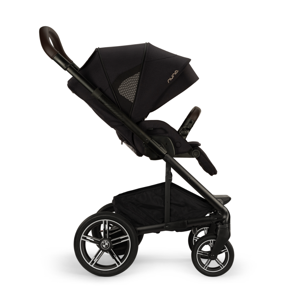 Nuna Mixx Next Reversible Seat Stroller with Flat Recline|Height Adjustable Handle Bar|All Terrain|All Wheel Suspension|One Hand Fold|Rain Cover & Post Adaptors|0 to 4Y (Upto 22Kg)-BMW Element