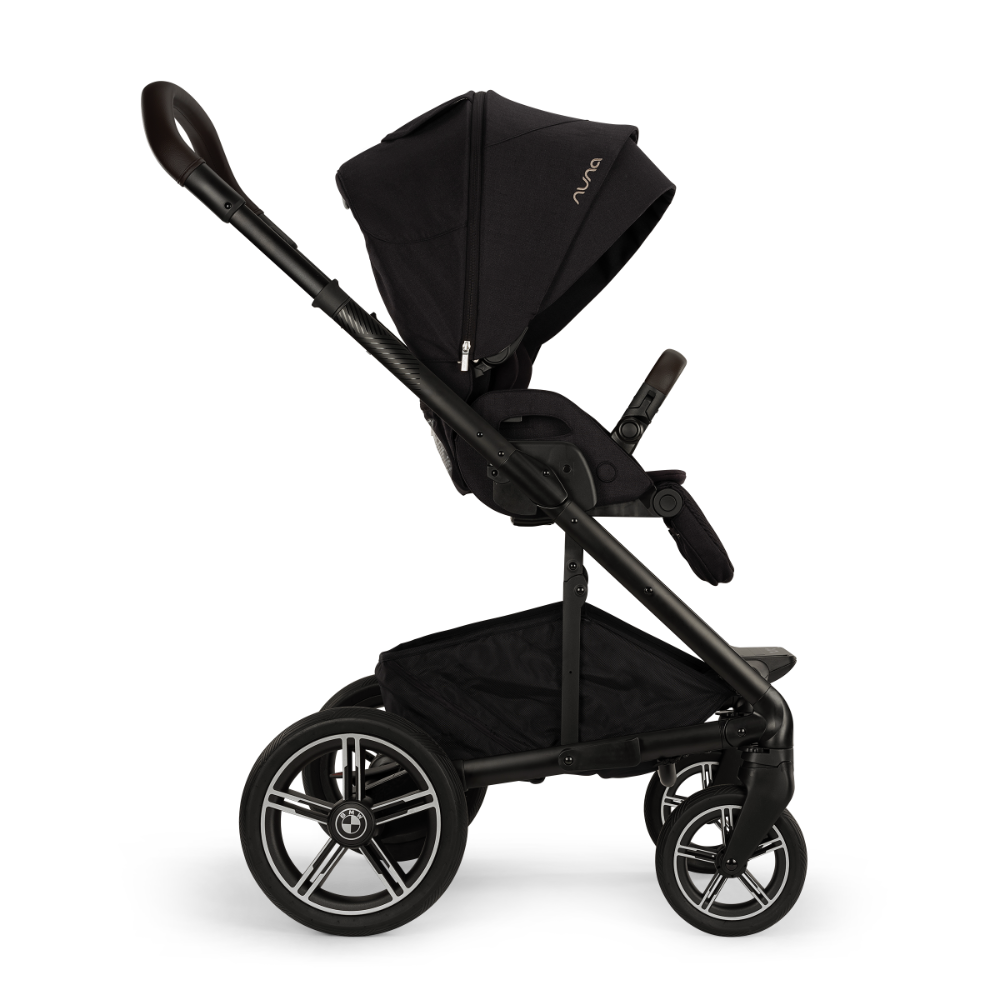 Nuna Mixx Next Reversible Seat Stroller with Flat Recline|Height Adjustable Handle Bar|All Terrain|All Wheel Suspension|One Hand Fold|Rain Cover & Post Adaptors|0 to 4Y (Upto 22Kg)-BMW Element