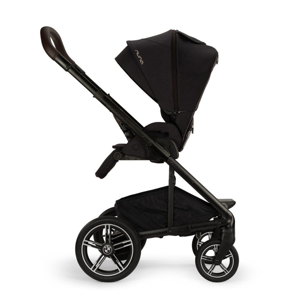 Nuna Mixx Next Reversible Seat Stroller with Flat Recline|Height Adjustable Handle Bar|All Terrain|All Wheel Suspension|One Hand Fold|Rain Cover & Post Adaptors|0 to 4Y (Upto 22Kg)-BMW Element