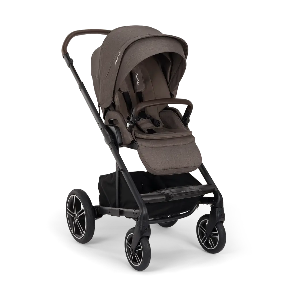 Nuna Mixx Next Reversible Seat Stroller with Flat Recline|Height Adjustable Handle Bar|All Terrain|All Wheel Suspension|One Hand Fold|Rain Cover & Post Adaptors|0 to 4Y (Upto 22Kg) - Chestnut