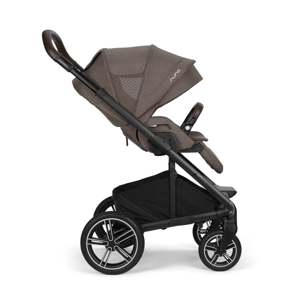 Nuna Mixx Next Reversible Seat Stroller with Flat Recline|Height Adjustable Handle Bar|All Terrain|All Wheel Suspension|One Hand Fold|Rain Cover & Post Adaptors|0 to 4Y (Upto 22Kg) - Chestnut