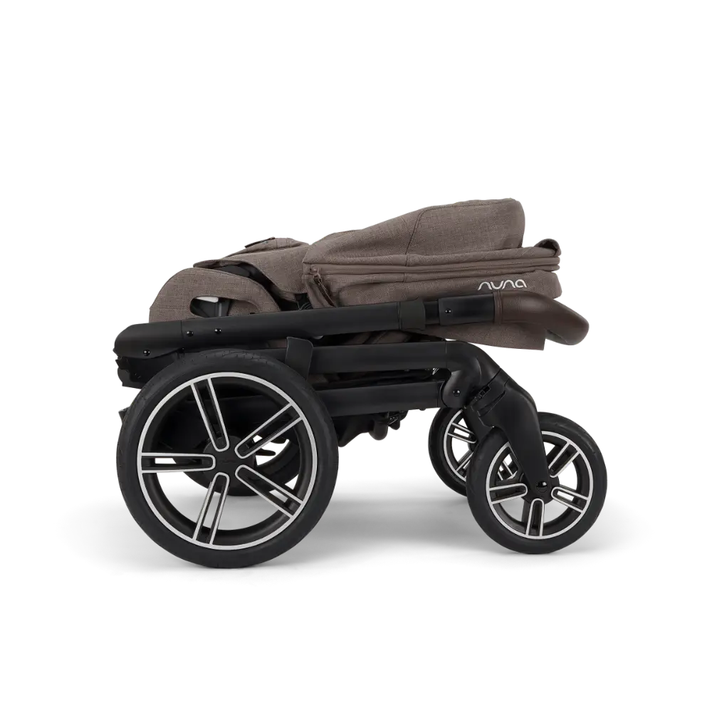 Nuna Mixx Next Reversible Seat Stroller with Flat Recline|Height Adjustable Handle Bar|All Terrain|All Wheel Suspension|One Hand Fold|Rain Cover & Post Adaptors|0 to 4Y (Upto 22Kg) - Chestnut